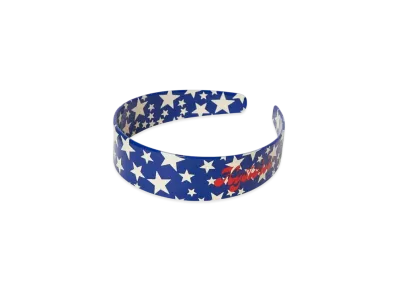 HYSTERIC GLAMOUR Classic Star Pattern Head Band "Blue"