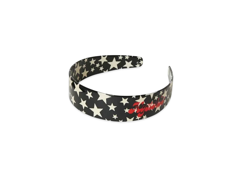 HYSTERIC GLAMOUR Classic Star Pattern Head Band "Black"