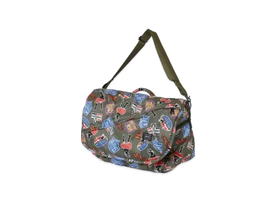 HYSTERIC GLAMOUR x PORTER Classic Stickers Pattern Messenger Bag "Khaki"