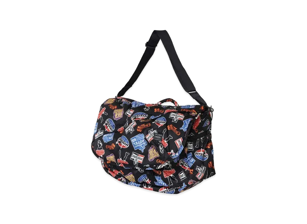 HYSTERIC GLAMOUR x PORTER Classic Stickers Pattern Messenger Bag "Black"