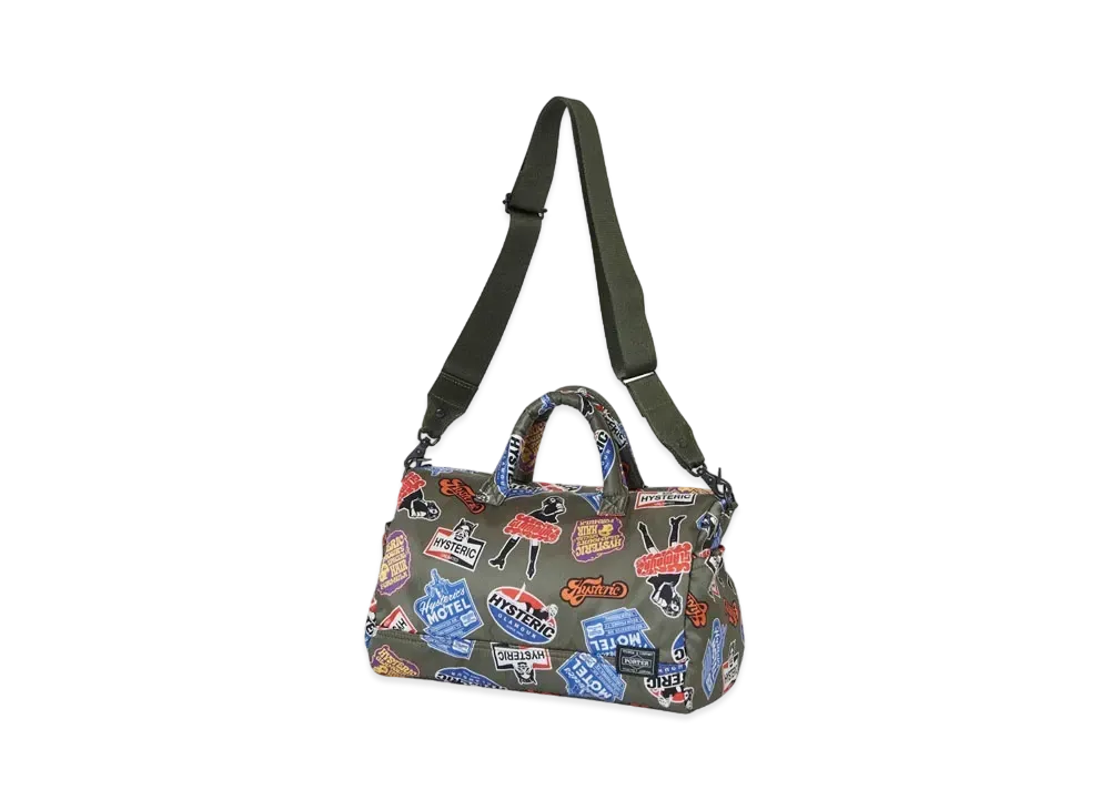 HYSTERIC GLAMOUR x PORTER Classic Stickers Pattern 2way Doctor's Bag "Khaki"