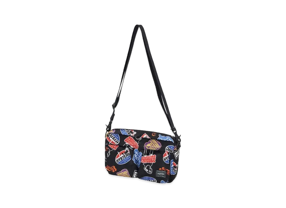 HYSTERIC GLAMOUR x PORTER Classic Stickers Pattern Shoulder Bag "Black"