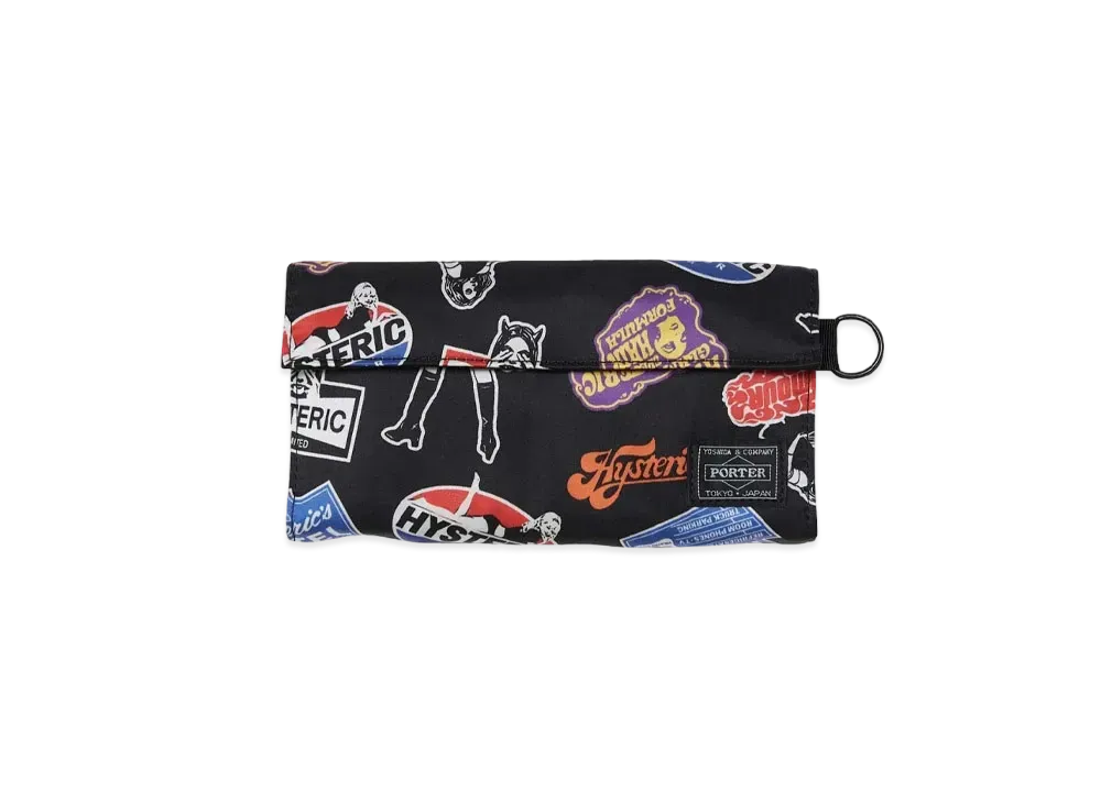 HYSTERIC GLAMOUR x PORTER Classic Stickers Pattern Long Wallet "Black"