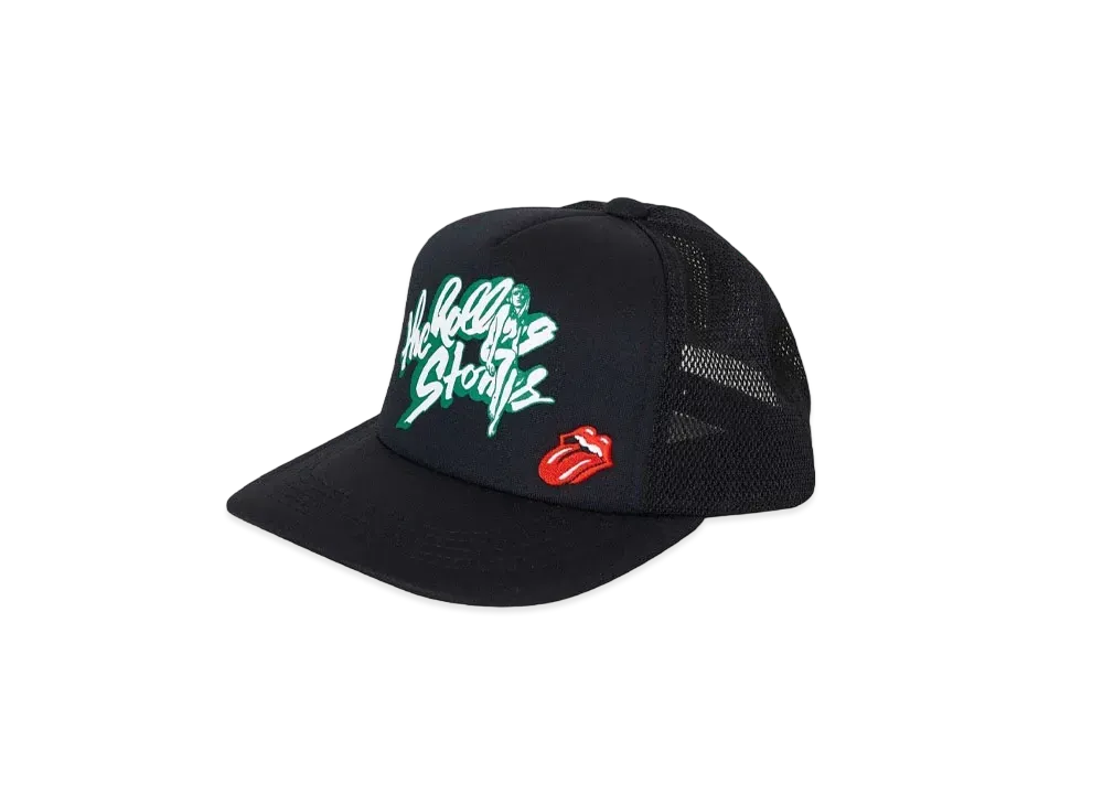 ヒステリックグラマー　ローリングストーンズ　キャップ HYSTERIC GLAMOUR x THE ROLLING STONES Girl Sitting RS Logo Mesh