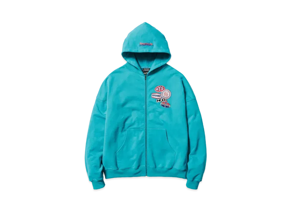 HYSTERIC GLAMOUR x genzai Woman Hoodie "Turquoise"