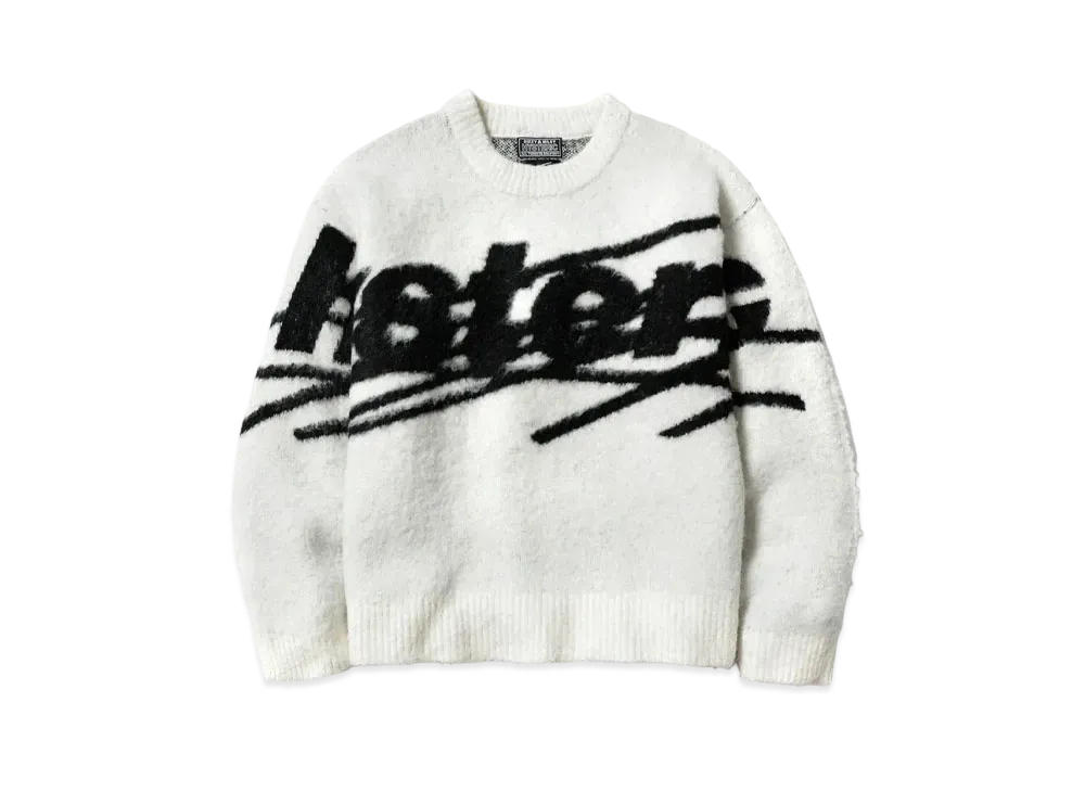 HYSTERIC GLAMOUR x genzai Big Logo Knit "White"