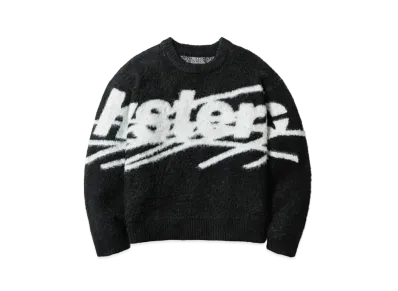 HYSTERIC GLAMOUR x genzai Big Logo Knit "Black"