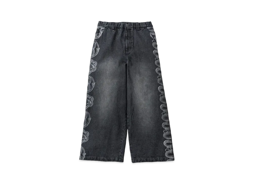 HYSTERIC GLAMOUR x genzai Snake Baggy Denim Pants 