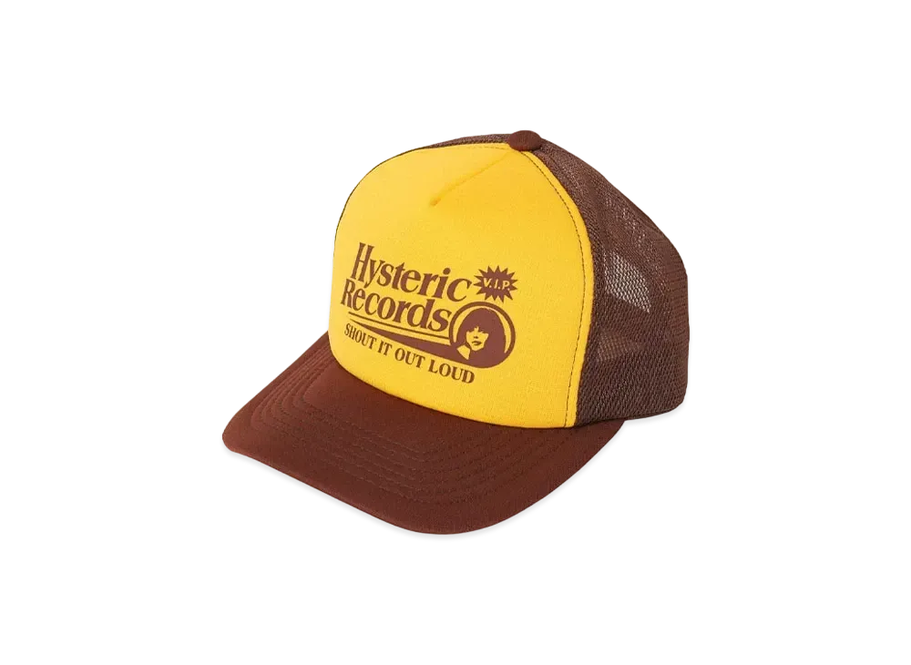 HYSTERIC GLAMOUR Hysteric Records Mesh Cap "Brown"
