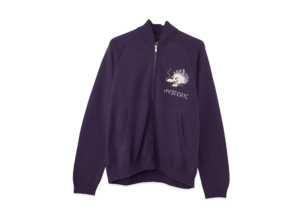 HYSTERIC GLAMOUR Dragon Head Embroidery Jumper "Purple"