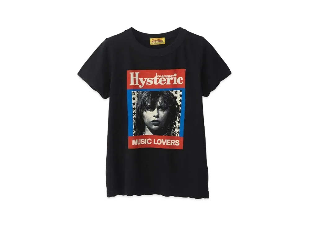 HYSTERIC GLAMOUR HG Music Magazine T-Shirt "Black"