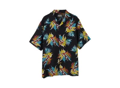 HYSTERIC GLAMOUR Tropic Ladyland Pattern Aloha Shirt "Black"