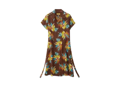 HYSTERIC GLAMOUR Tropic Ladyland Pattern Aloha One Piece "Brown"