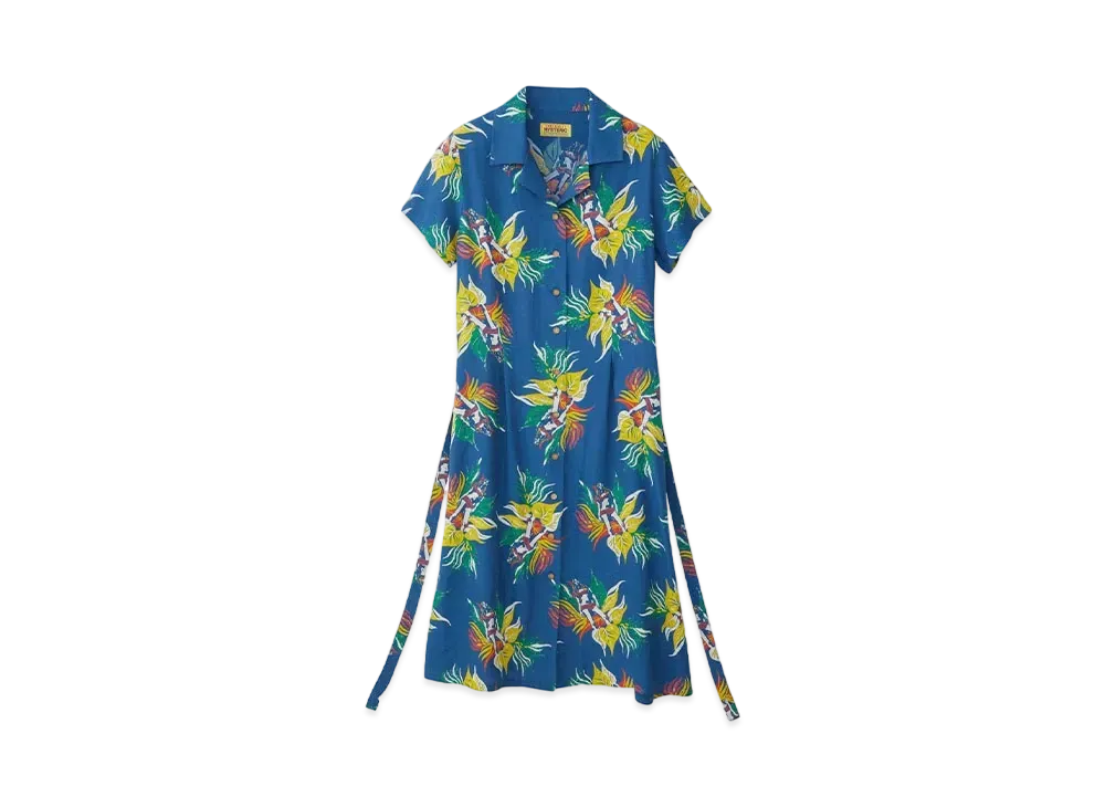 HYSTERIC GLAMOUR Tropic Ladyland Pattern Aloha One Piece "Blue"