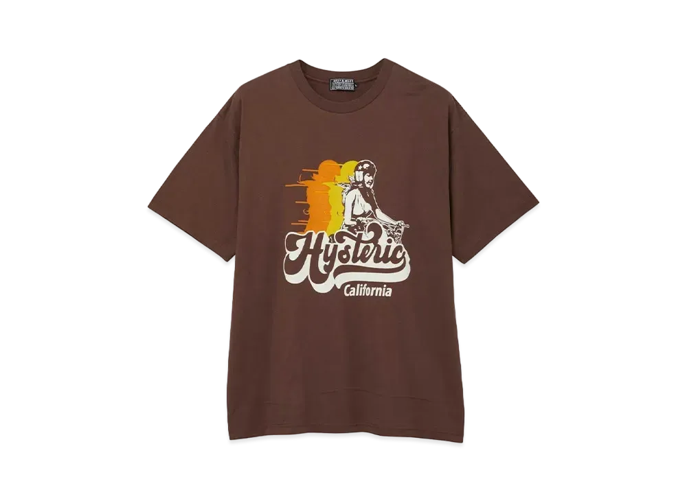 HYSTERIC GLAMOUR California 70 T-Shirt "Brown"