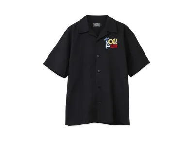 HYSTERIC GLAMOUR Hysteric OLE Embroidery Open Collar Shirt "Black"