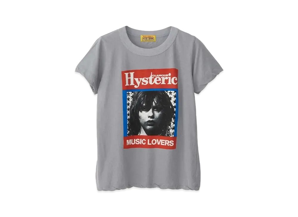 HYSTERIC GLAMOUR HG Music Magazine Tee "Gray"