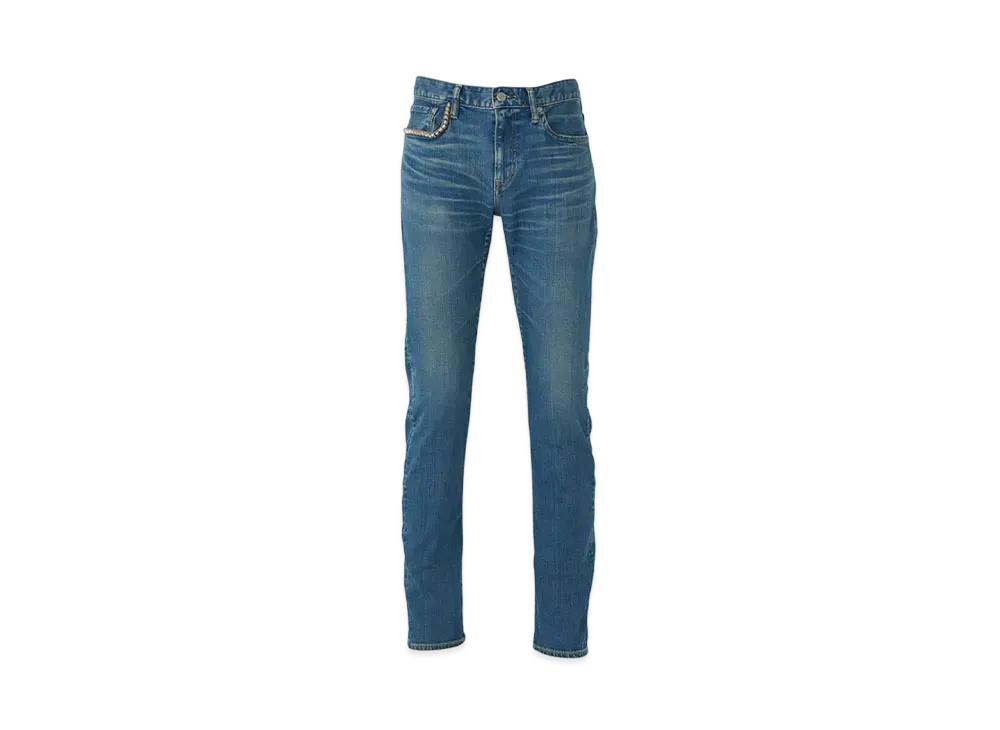 HYSTERIC GLAMOUR HYS SP Processing Slim Denim Pants "Light Indigo Blue"