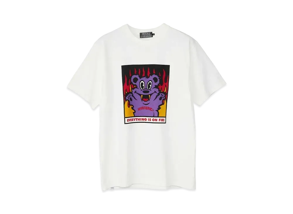 HYSTERIC GLAMOUR On Fire Tee "White"