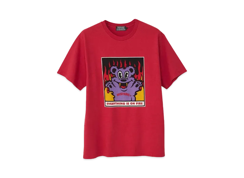 HYSTERIC GLAMOUR On Fire Tee "Red"