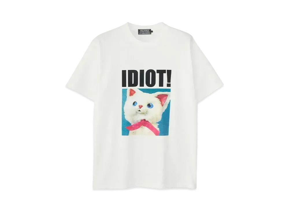HYSTERIC GLAMOUR Idiot Cat Tee "White"