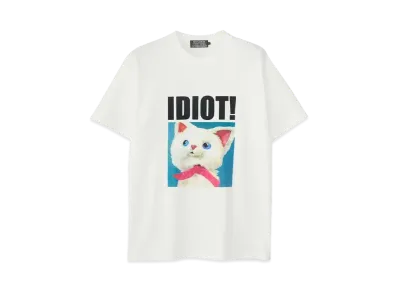 HYSTERIC GLAMOUR Idiot Cat Tee "White"