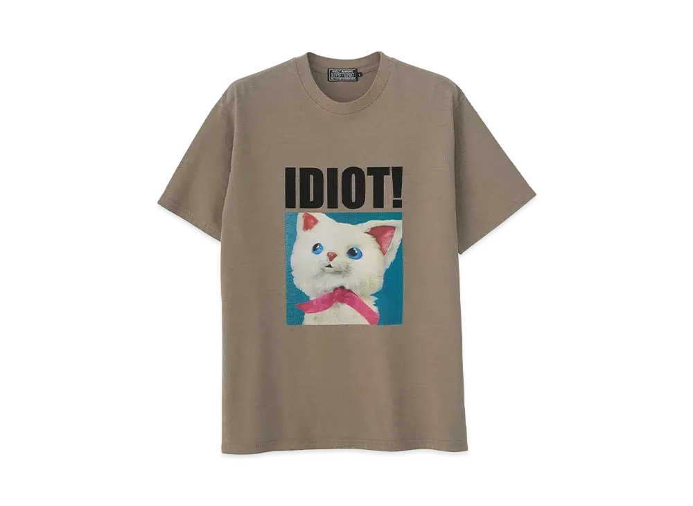 HYSTERIC GLAMOUR Idiot Cat Tee "Khaki"