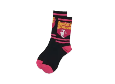 HYSTERIC GLAMOUR Afro Girl Sports Socks "Black"
