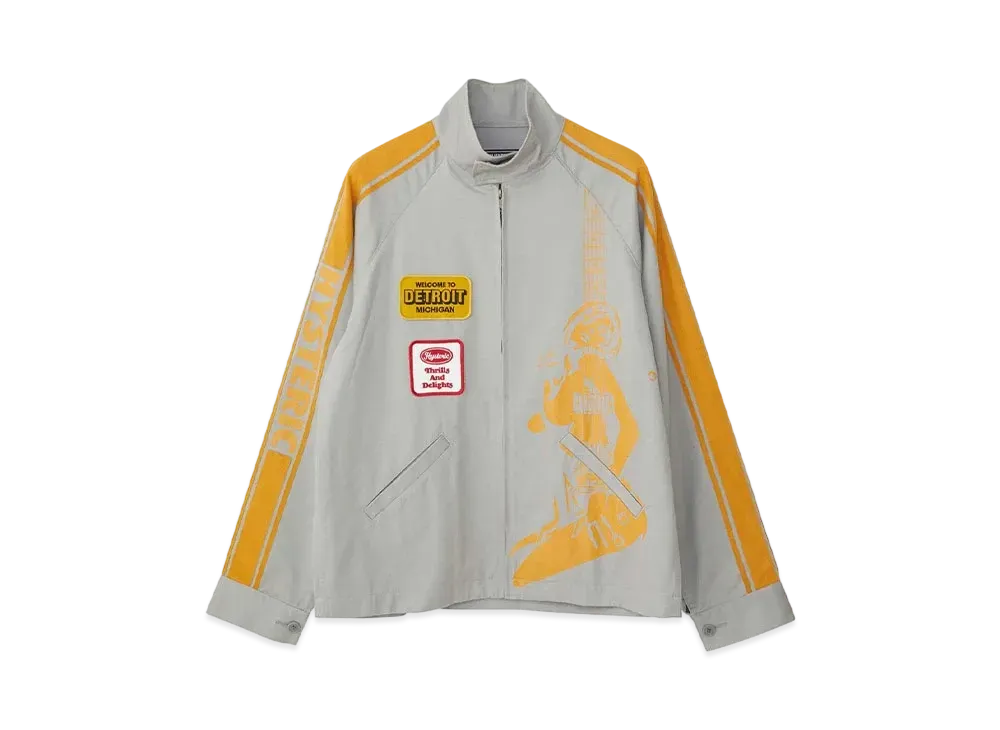 HYSTERIC GLAMOUR Detroit Rock Racing Jacket "Gray"