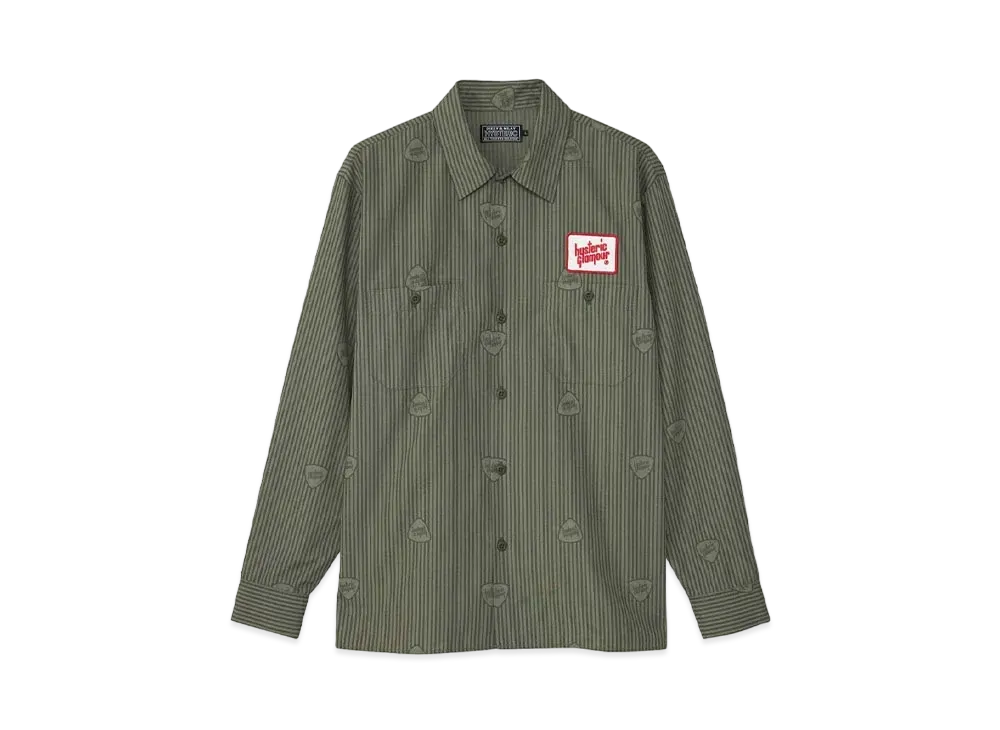HYSTERIC GLAMOUR Sound Vibration Engineer Shirt "Khaki"