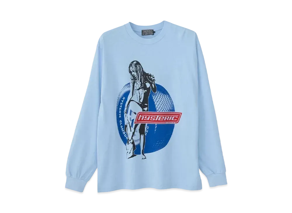 HYSTERIC GLAMOUR Hysteric Motor Girl T-Shirt "Blue"