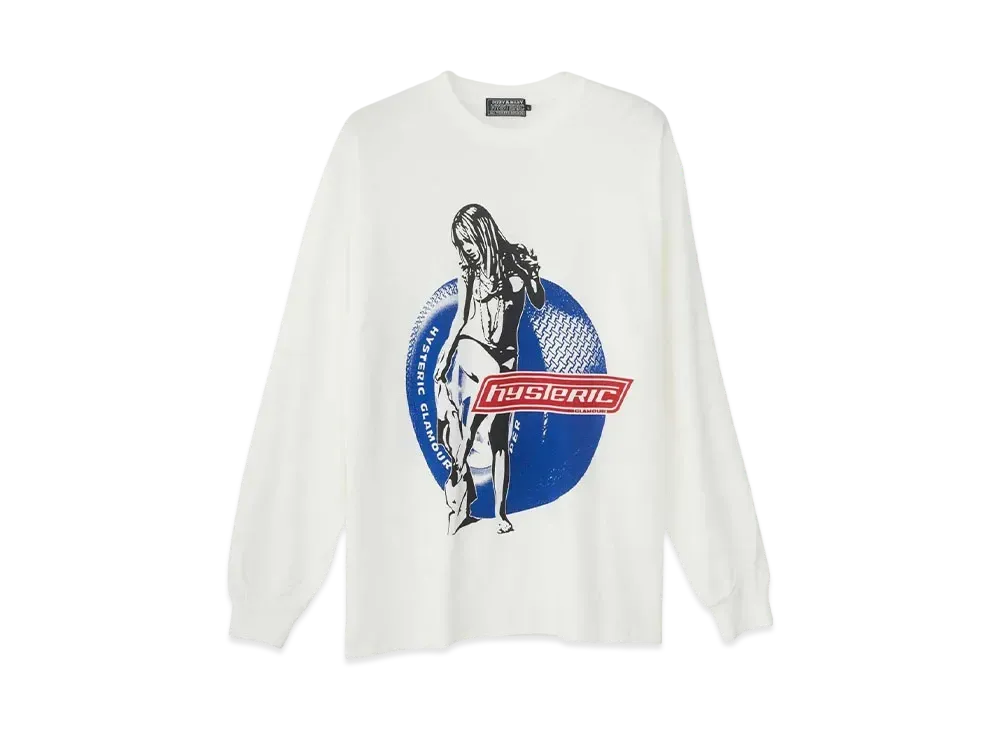 HYSTERIC GLAMOUR Hysteric Motor Girl T-Shirt "White"