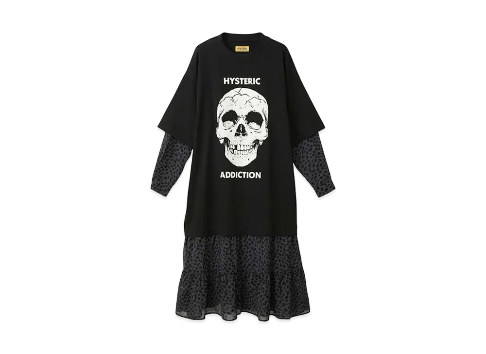 HYSTERIC GLAMOUR Hysteric Addiction Layered Dress "Black"