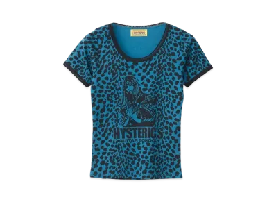 HYSTERIC GLAMOUR Hysteric's Guitar School Pattern Chibi T-Shirt "Blue"