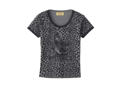 HYSTERIC GLAMOUR Hysteric's Guitar School Pattern Chibi T-Shirt "Charcoal Gray"