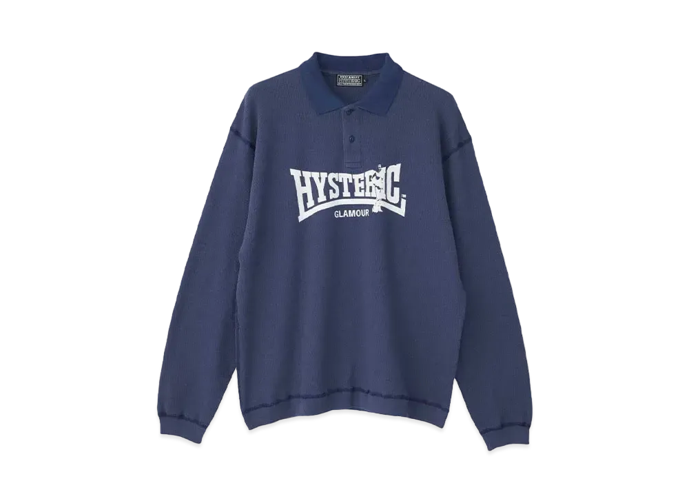 HYSTERIC GLAMOUR Compression Logo Shirt "Navy"