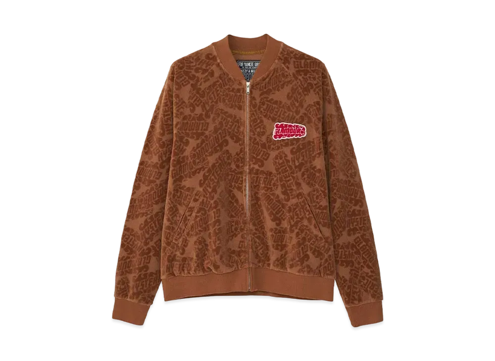 HYSTERIC GLAMOUR Flame Logo Jacquard Jumper "Brown"