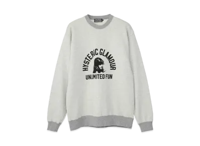 HYSTERIC GLAMOUR Unlimited Fun Sweatshirt "Top Gray"