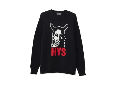 HYSTERIC GLAMOUR Speak No Evil Wooled Sweatshirt "Black"