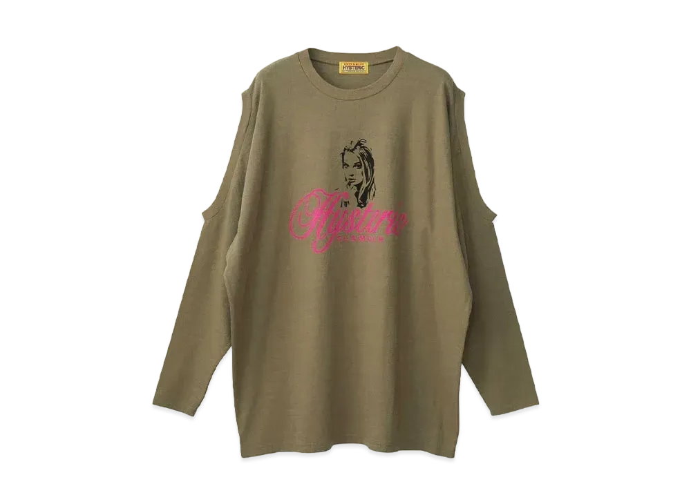 HYSTERIC GLAMOUR Naughty Girl Oversized T-Shirt "Khaki"