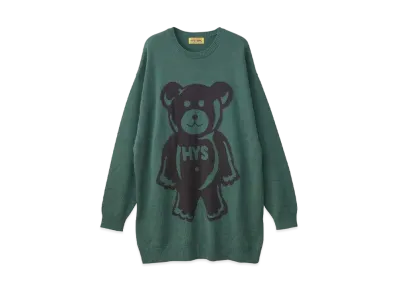 HYSTERIC GLAMOUR Gumi Bear Jacquard Dress "Green"