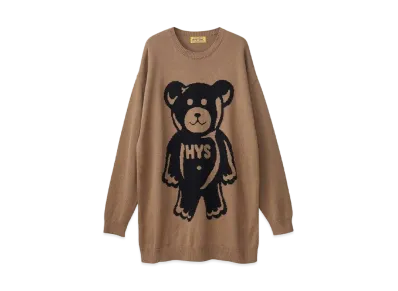 HYSTERIC GLAMOUR Gumi Bear Jacquard Dress "Beige"