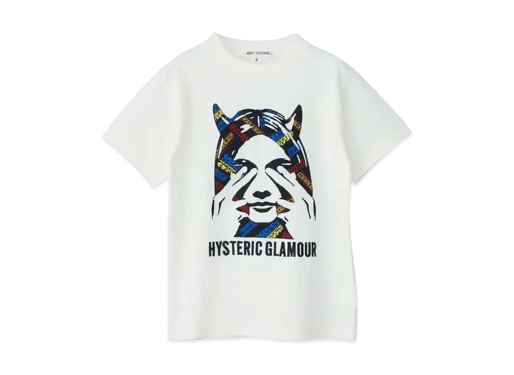 HYSTERIC GLAMOUR See No Evi Lembroidery T-Shirt "White"