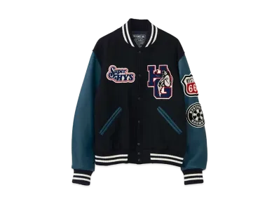 HYSTERIC GLAMOUR Motor City Fever Stadium Jacket "Navy"