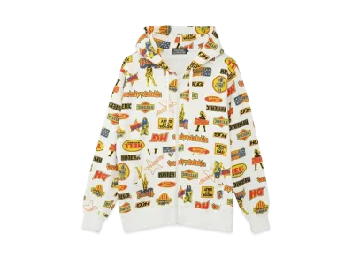 HYSTERIC GLAMOUR Rock City Pattern Hoodie "Black"