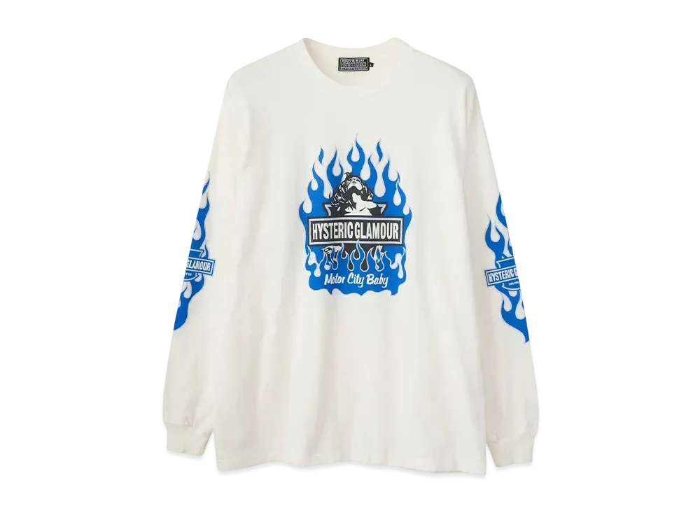 HYSTERIC GLAMOUR Motor City Baby T-Shirt "White"
