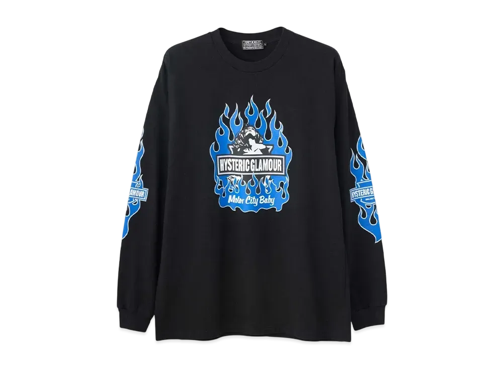 HYSTERIC GLAMOUR Motor City Baby T-Shirt "Black"