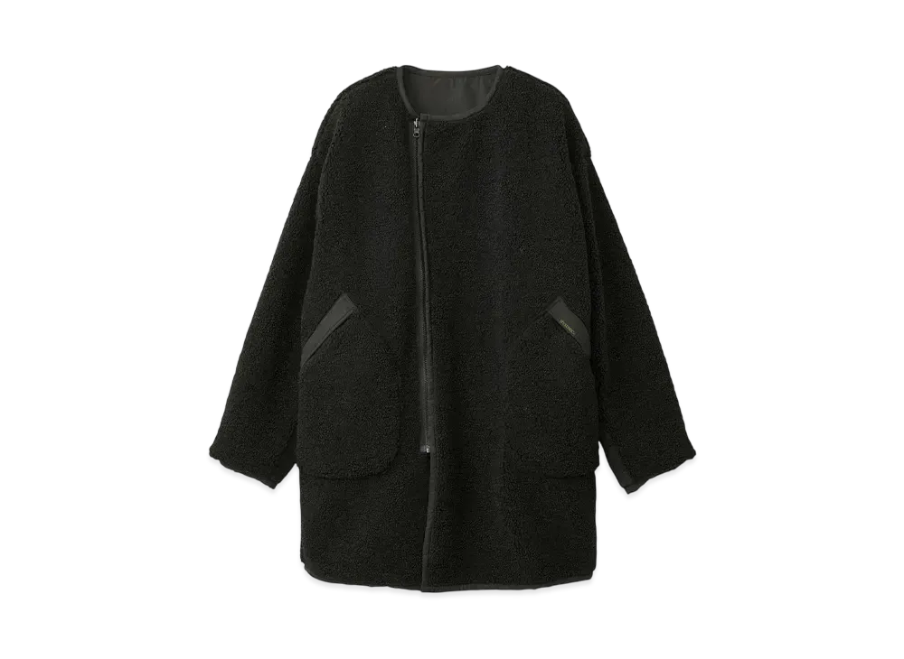 HYSTERIC GLAMOUR Vixen Girl Collarless Reversible Coat "Black"