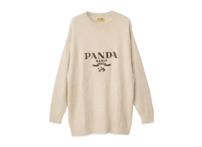 HYSTERIC GLAMOUR Panda Mania Embroidery Sweater "Beige"