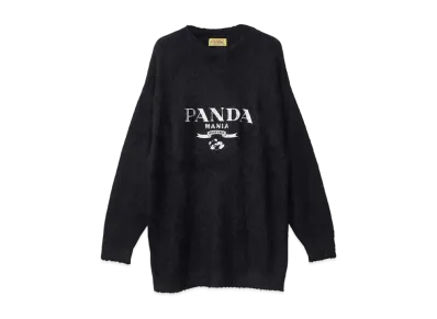 HYSTERIC GLAMOUR Panda Mania Embroidery Sweater "Black"